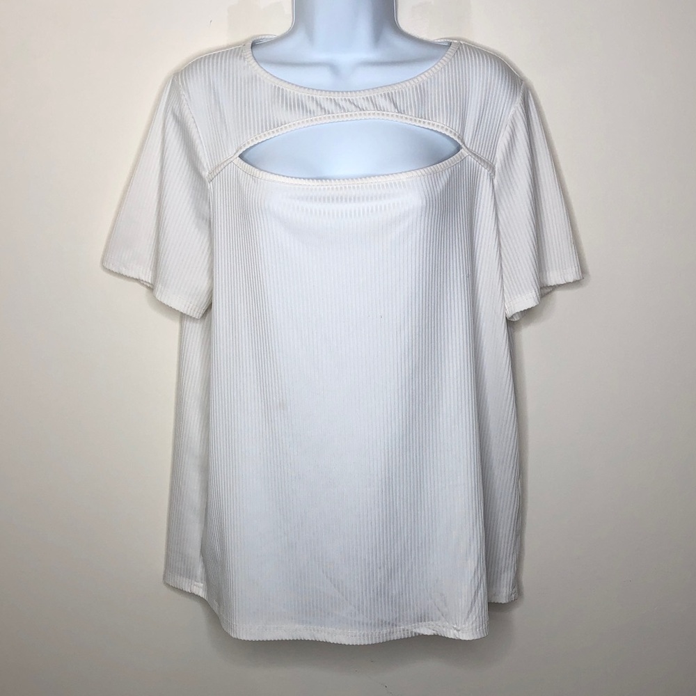 Women's BiBi Ribbed Keyhole Front Top